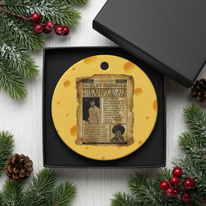 Vintage Newspaper Shirley Chisholm Ceramic Ornament First Black Woman In Congress TS12 1pc Yellow Cheese Print Your Wear