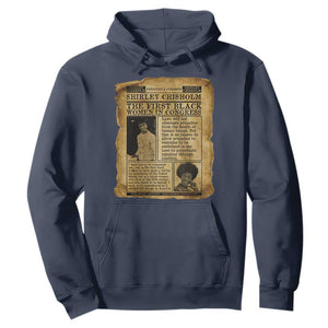 Vintage Newspaper Shirley Chisholm Hoodie First Black Woman In Congress TS12 Navy Print Your Wear