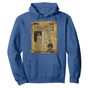 Vintage Newspaper Shirley Chisholm Hoodie First Black Woman In Congress TS12 Royal Blue Print Your Wear
