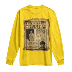Vintage Newspaper Shirley Chisholm Long Sleeve Shirt First Black Woman In Congress TS12 Daisy Print Your Wear