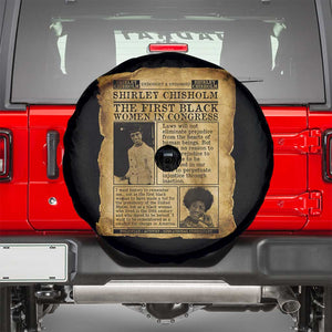 Vintage Newspaper Shirley Chisholm Spare Tire Cover First Black Woman In Congress TS12 Black Print Your Wear