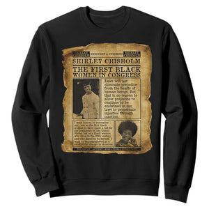 Vintage Newspaper Shirley Chisholm Sweatshirt First Black Woman In Congress TS12 Black Print Your Wear