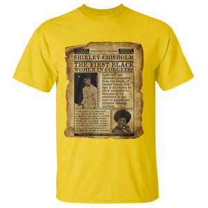 Vintage Newspaper Shirley Chisholm T Shirt First Black Woman In Congress TS12 Daisy Print Your Wear