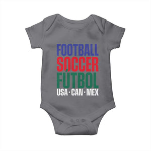 Canada Mexico USA Baby Onesie Football Fan Gift TS12 Charcoal Print Your Wear