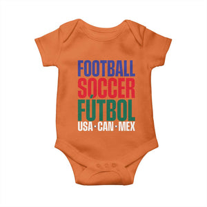 Canada Mexico USA Baby Onesie Football Fan Gift TS12 Orange Print Your Wear