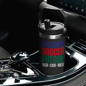 Canada Mexico USA Flip Straw Tumbler Football Fan Gift TS12 Print Your Wear