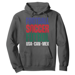 Canada Mexico USA Hoodie Football Fan Gift TS12 Dark Heather Print Your Wear