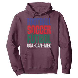 Canada Mexico USA Hoodie Football Fan Gift TS12 Maroon Print Your Wear