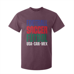 Canada Mexico USA T Shirt For Kid Football Fan Gift TS12 Maroon Print Your Wear