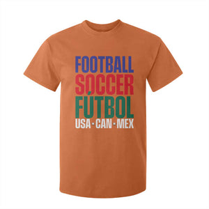 Canada Mexico USA T Shirt For Kid Football Fan Gift TS12 Orange Print Your Wear