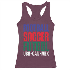 Canada Mexico USA Racerback Tank Top Football Fan Gift TS12 Maroon Print Your Wear