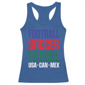 Canada Mexico USA Racerback Tank Top Football Fan Gift TS12 Royal Blue Print Your Wear