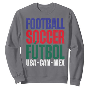 Canada Mexico USA Sweatshirt Football Fan Gift TS12 Charcoal Print Your Wear