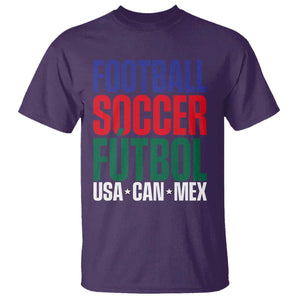 Canada Mexico USA T Shirt Football Fan Gift TS12 Purple Print Your Wear
