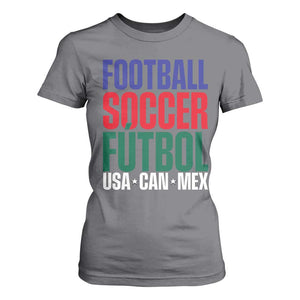 Canada Mexico USA T Shirt For Women Football Fan Gift TS12 Charcoal Print Your Wear