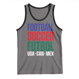 Canada Mexico USA Tank Top Football Fan Gift TS12 Deep Heather Black Print Your Wear