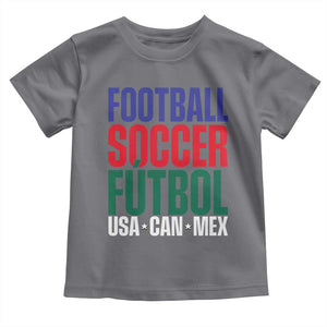 Canada Mexico USA Toddler T Shirt Football Fan Gift TS12 Charcoal Print Your Wear