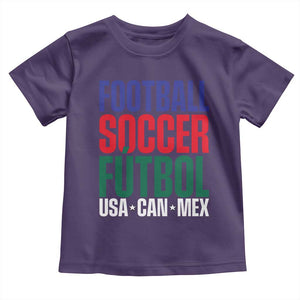 Canada Mexico USA Toddler T Shirt Football Fan Gift TS12 Purple Print Your Wear