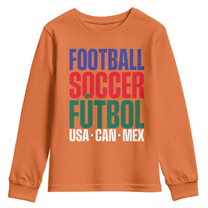 Canada Mexico USA Youth Sweatshirt Football Fan Gift TS12 Orange Print Your Wear