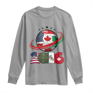 USA Mexico Canada Long Sleeve Shirt 2026 Football Fan Gift TS12 Sport Gray Print Your Wear