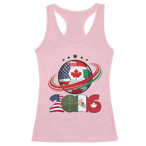 USA Mexico Canada Racerback Tank Top 2026 Football Fan Gift TS12 Light Pink Print Your Wear