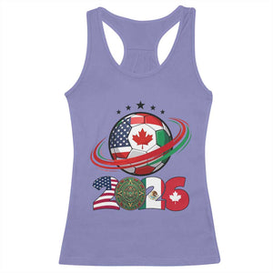 USA Mexico Canada Racerback Tank Top 2026 Football Fan Gift TS12 Violet Print Your Wear