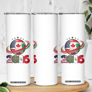 USA Mexico Canada Skinny Tumbler 2026 Football Fan Gift TS12 Print Your Wear
