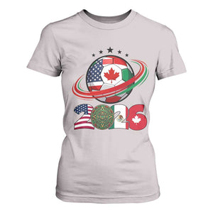 USA Mexico Canada T Shirt For Women 2026 Football Fan Gift TS12 Ice Gray Print Your Wear