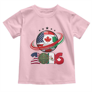 USA Mexico Canada Toddler T Shirt 2026 Football Fan Gift TS12 Light Pink Print Your Wear