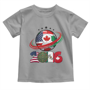 USA Mexico Canada Toddler T Shirt 2026 Football Fan Gift TS12 Sport Gray Print Your Wear