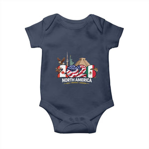 2026 North American Football Supporters Baby Onesie TS12 Navy Print Your Wear
