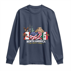 2026 North American Football Supporters Long Sleeve Shirt TS12 Navy Print Your Wear