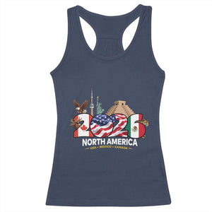 2026 North American Football Supporters Racerback Tank Top TS12 Navy Print Your Wear