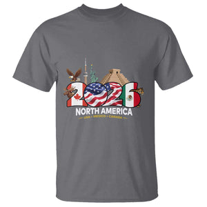 2026 North American Football Supporters T Shirt TS12 Charcoal Print Your Wear