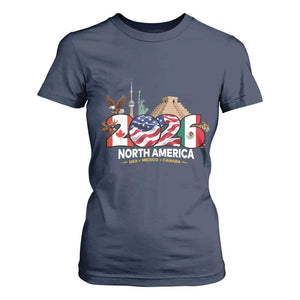 2026 North American Football Supporters T Shirt For Women TS12 Navy Print Your Wear
