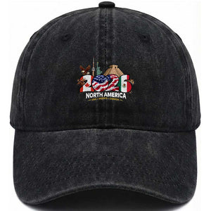 2026 North American Football Supporters Washed Cotton Baseball Cap TS12 Print Your Wear