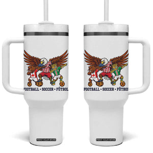 Eagle Jaguar Beaver 2026 Football Tumbler With Handle Supporters Gift Idea TS12 One Size: 40 oz White Print Your Wear
