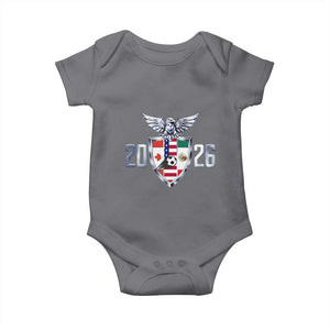 Canada Mexico USA Baby Onesie International Soccer Lover Gift TS12 Charcoal Print Your Wear