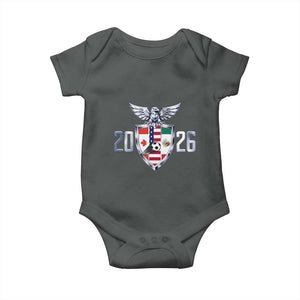 Canada Mexico USA Baby Onesie International Soccer Lover Gift TS12 Dark Heather Print Your Wear