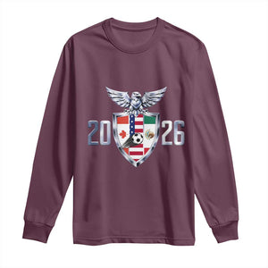 Canada Mexico USA Long Sleeve Shirt International Soccer Lover Gift TS12 Maroon Print Your Wear
