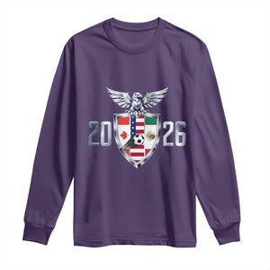 Canada Mexico USA Long Sleeve Shirt International Soccer Lover Gift TS12 Purple Print Your Wear