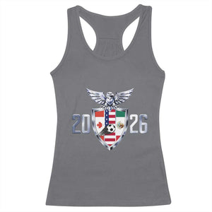 Canada Mexico USA Racerback Tank Top International Soccer Lover Gift TS12 Charcoal Print Your Wear