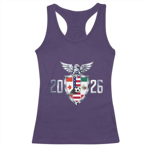 Canada Mexico USA Racerback Tank Top International Soccer Lover Gift TS12 Purple Print Your Wear