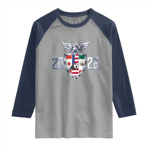Canada Mexico USA Raglan Shirt International Soccer Lover Gift TS12 Sport Gray Navy Print Your Wear