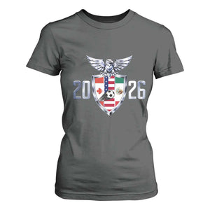 Canada Mexico USA T Shirt For Women International Soccer Lover Gift TS12 Dark Heather Print Your Wear