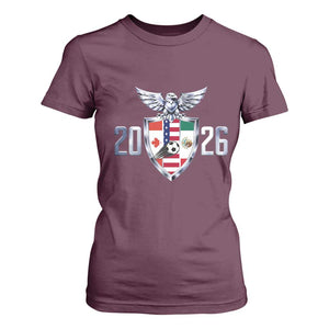 Canada Mexico USA T Shirt For Women International Soccer Lover Gift TS12 Maroon Print Your Wear