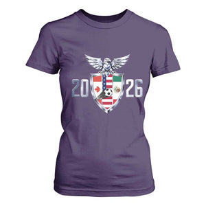 Canada Mexico USA T Shirt For Women International Soccer Lover Gift TS12 Purple Print Your Wear