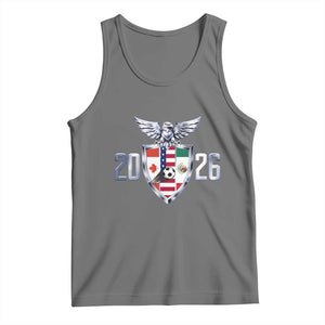 Canada Mexico USA Tank Top International Soccer Lover Gift TS12 Black Heather Print Your Wear