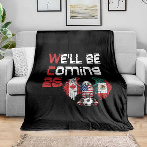 Glitched North America Eagle Soccer Throw Blanket We Will Be Coming 26 TS12 Print Your Wear