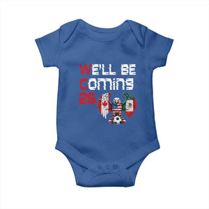 Glitched North America Eagle Soccer Baby Onesie We Will Be Coming 26 TS12 Royal Blue Print Your Wear